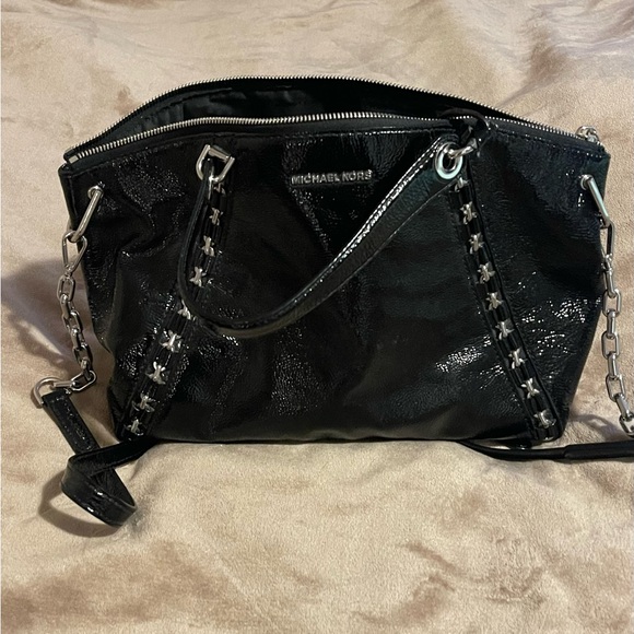 Michael Kors Sadie Black Leather Handbag - Picture 6 of 6